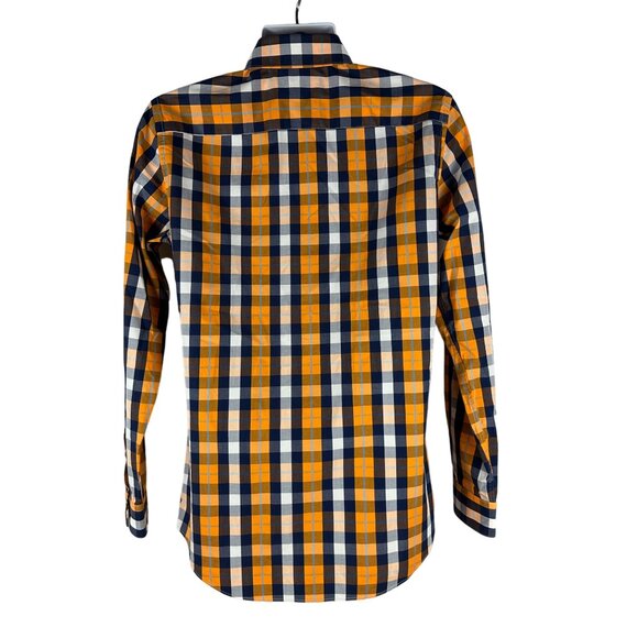 APT 9 Mens Slim Fit Long Sleeve Plaid Button-Down Shirt Stretch Size 15.5 L - Picture 2 of 5